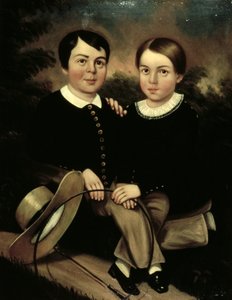 Portrait of Two Children by American School