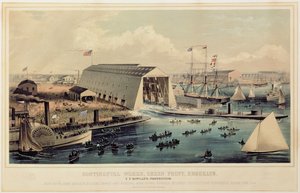 Poster advertising Continental Works, Greenpoint Brooklyn, published by Endicott & Co. by American School
