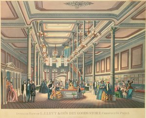 Poster advertising Levys Dry Goods Store, Philadephia, published by L.N. Rosenthal