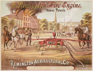 Poster Advertising the Remington Fire Engine