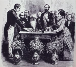Professor Samuel Finley Breese Morse Explaining the Function of his Invention by American School