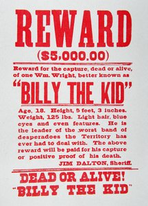 Reward Poster for Billy the Kid (1859-81)