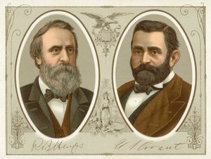 Rutherford B Hayes, Ulysses S Grant by American School