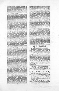 Second page of a broadside outlining the Act for Blocking up the Harbour of Boston, 1774