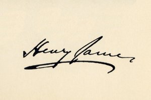 Signature of Henry James