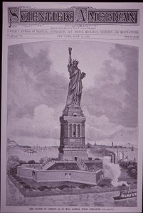 Statue of Liberty ‘As It Will Appear When Completed’ on Cover of Scientific American