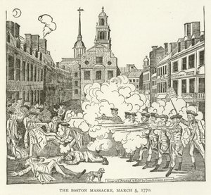 The Boston Massacre, 5 March 1770 by American School