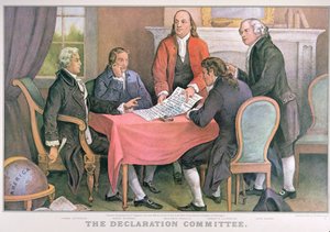 The Declaration Committee, published by Currier & Ives, New York by American School