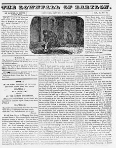 The Downfall of Babylon, illustration from an Anti-Catholic pamphlet showing a nun throwing a murdered infant into a pit, 1836 by American School