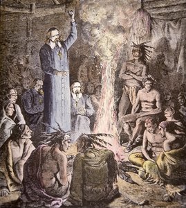 The French Jesuit Missionary Brebeuf Among the Algonquins