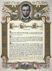 The Gettysburg Address, delivered by Abraham Lincoln (1809-65)