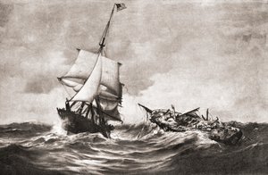 The Capture of HMS Frolic by the USS Wasp by American School