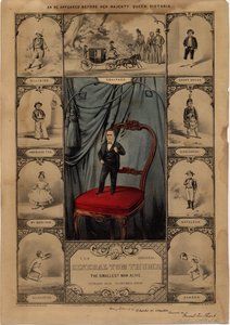 The original General Tom Thumb: the smallest man alive, pub. by Currier & Ives, 1860 by American School