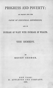 Titlepage to Progress and Poverty by Henry George by American School