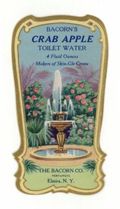 Toilet Water Label, Crab Apple