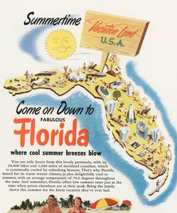 Tourist Map of Florida by American School
