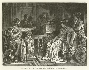 Ulysses relating his wanderings to Penelope by American School