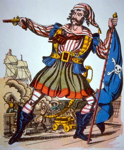 Victorian presentation of a pirate by American School