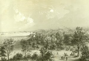 View of Lake View House, from Chicago Illustrated, with Literary Descriptions by James W. Sheahan, Published by Jevne & Almini, Chicago