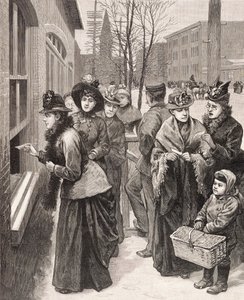Women casting votes in Cheyenne, Wyoming, USA