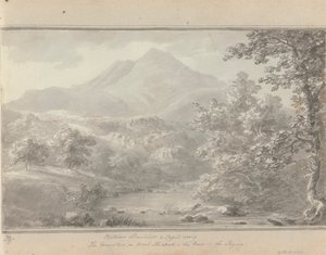 Between Llanrwst and Capel Cerrig, The Mountain is Moel Shiabod, The River is Lligwy by Amos Green