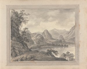 Views in England, Scotland and Wales; Tour in Scotland: Mountainous Landscape with Lake