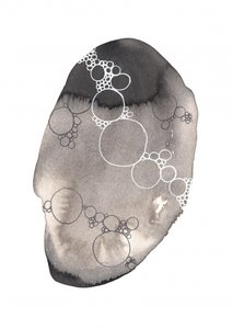 Organic Grey Bubbles by Amy Louise Baker