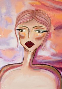 Moody Pink Hair Portrait by Amy Straley