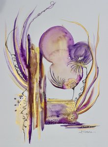 Fluid Purple Gold by Amy Tieman