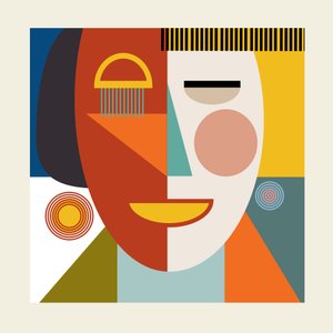 Faces Stripes Minimal Copy by Ana Rut Bre
