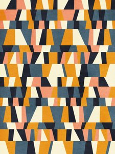 Rainbow Plus Shapes Blue Mustard 14