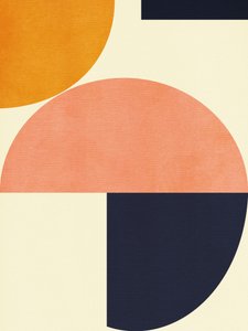 Rainbow Plus Shapes Blue Mustard 2