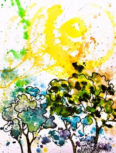 Colorful Abstract Forest