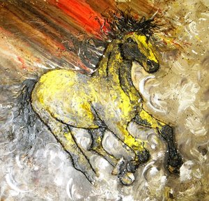 Dynamic Yellow Horse