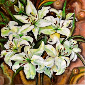 Elegant White Lilies