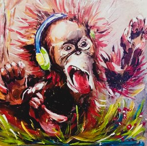 Energetic Music Orangutan
