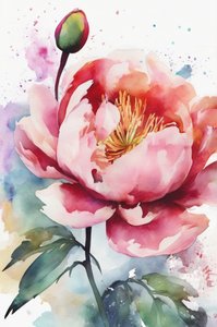 Pink Peony Bloom