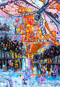 Vibrant City Dragonfly