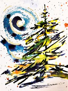 Vibrant Evergreen Swirl