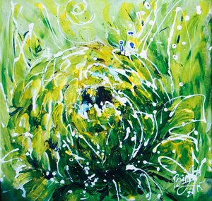 Vibrant Green Bloom