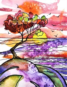 Vibrant Ocean Sunset