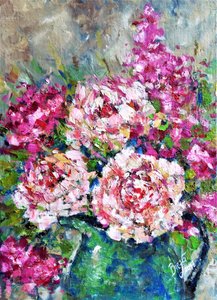 Vibrant Peonies Still Life