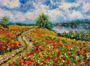 Vibrant Poppy Path