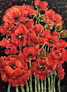 Vibrant Red Poppies