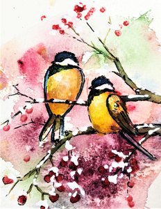 Winter Birds and Berries