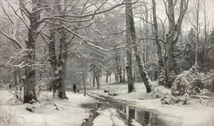 Thaw in a Beech Forest by Anders Andersen Lundby