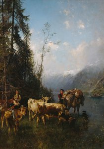 Fjord Landscape with Cows