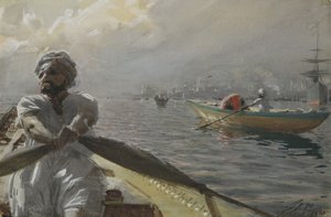 Turkish Boatman in the Constantinople Harbour, 1886