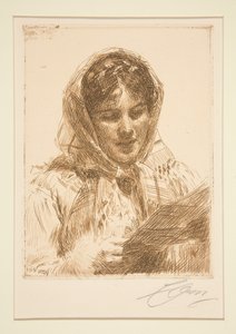 A Letter, 1913 by Anders Zorn