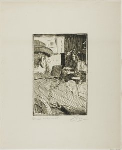 Albert Besnard and His Model by Anders Leonard Zorn